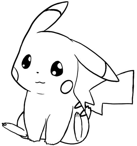 67+ Desenhos do Pikachu para Imprimir e。